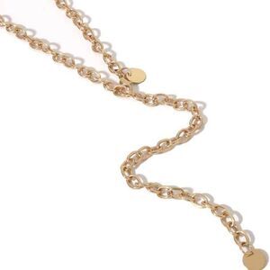 Gold toned belly harness waist chain vintage link body chain